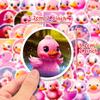50 Stickers for Dreamy Little Pink Duck Mobile Phone Tablet Personalized DIY Decorative Stickers Repeatedly Paste Waterproof Stickers