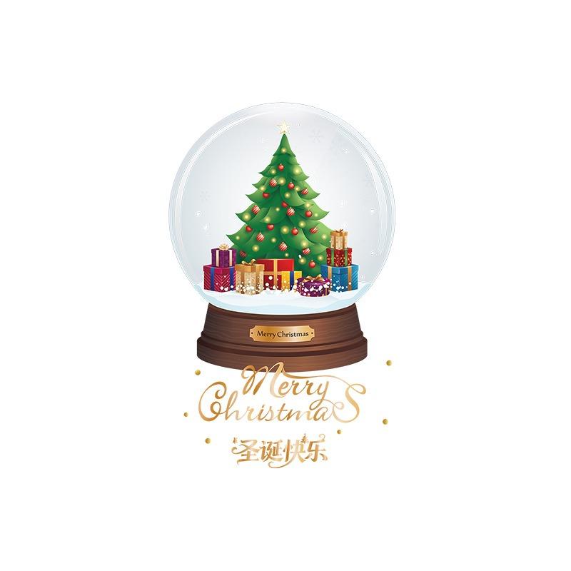 Christmas Crystal Display Case Static Electricity Window Stickers Christmas Decoration Creative Glass Stickers