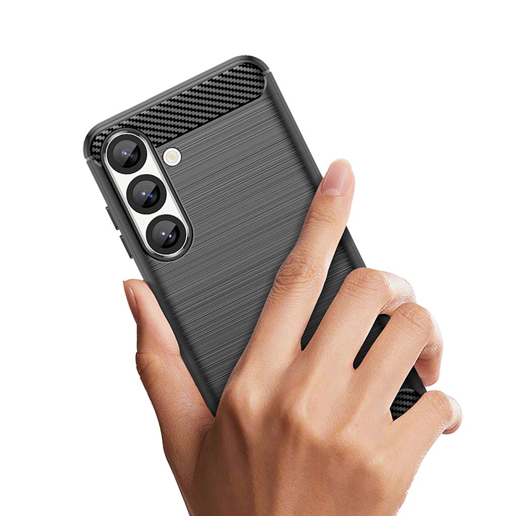 Etui Silikonowe Na Samsung Galaxy S25 Edge Carbon Case - Czarne
