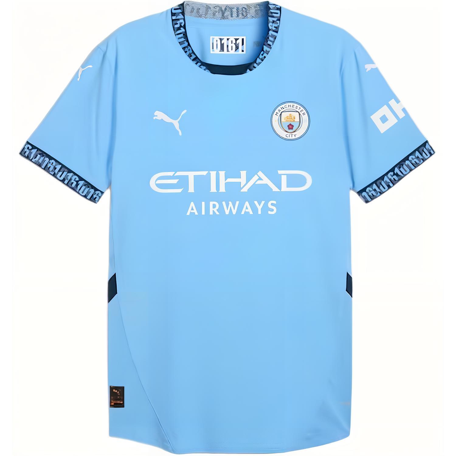 

Puma Manchester City FC SS24 Повседневный спортивный свитер с круглым вырезом и коротким рукавом Футболка мужская, топы, синяя 775050-01 L