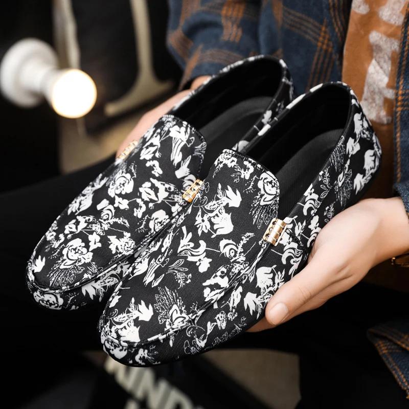 Fashion Summer Men Casual Shoes Platform Walking Running Sneakes Breathable Mens Cloth Loafers Comfortable Slip-on Driving Shoes