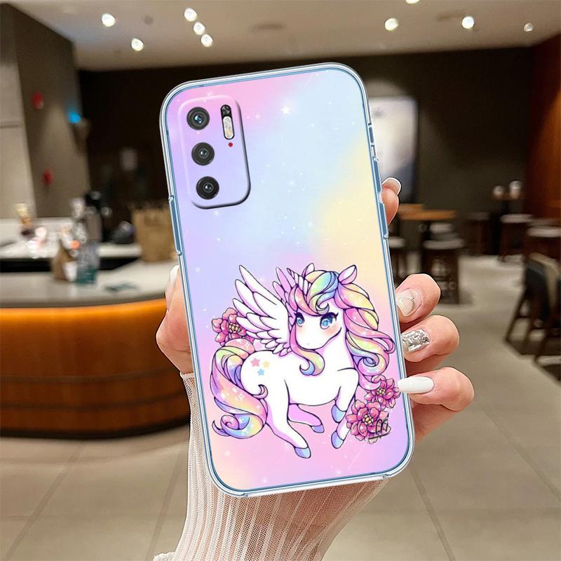 RE17 Cartoon Unicorn Transparent Phone Case for Motorola Moto Edge 20 30 40 50 S30 Fusion Ultra Pro Neo Lite + G200 G23
