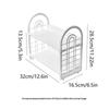 2-Tier Hollow Out Desktop Storage Rack | Retro Style Plastic Organizer Shelf For Kitchen/Bathroom/Office