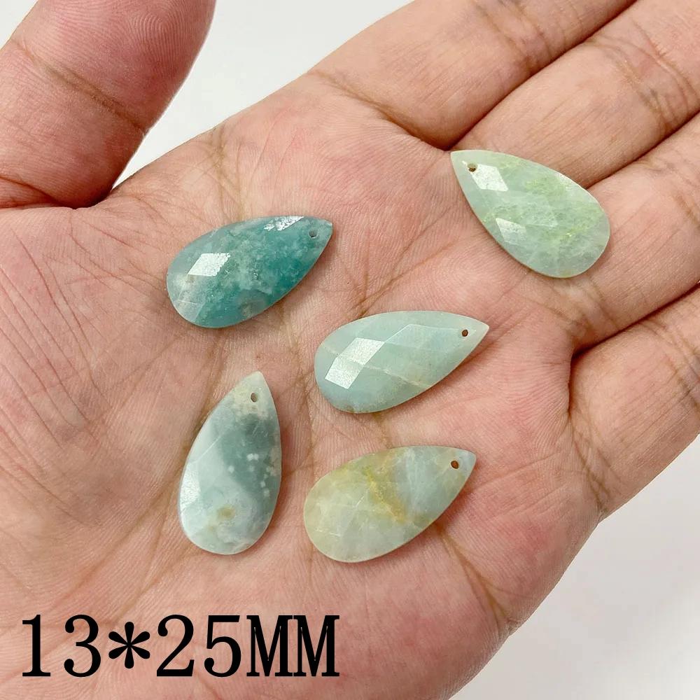Natural Stone Amethysts Pendants Faceted Water Drop Rose Clear Quartzs for Jewelry Making Diy Necklace Earring Healing Accessory