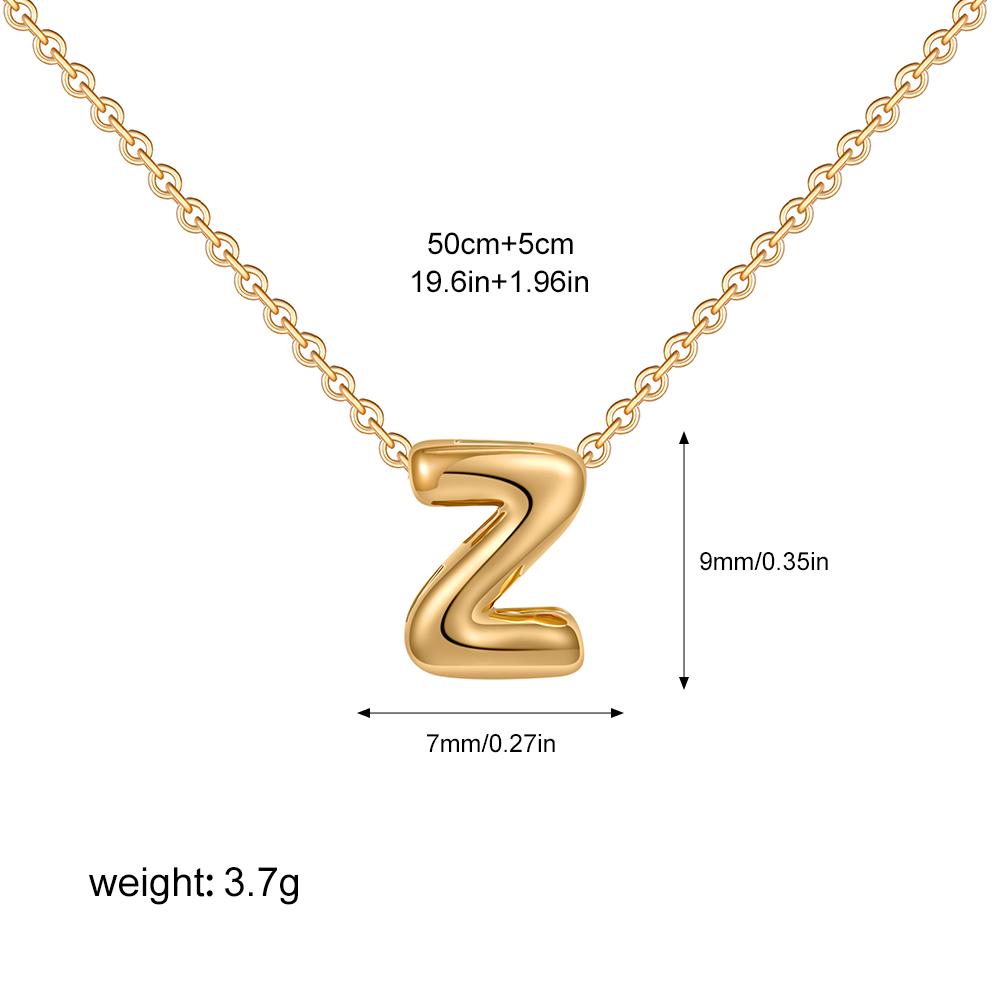 

3D Bubble Initial A-Z Alphabet Mini Necklace for Women Girls Dainty Gold Plated Tiny Letter Stainless Steel Jewelry Bijoux Gift