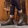 Móda Stylové pánské univerzální boty Outdoorové pánské boty Zimní boty pro muže 2024 Pánské boty z pravé kůže Ležérní vysoké boty