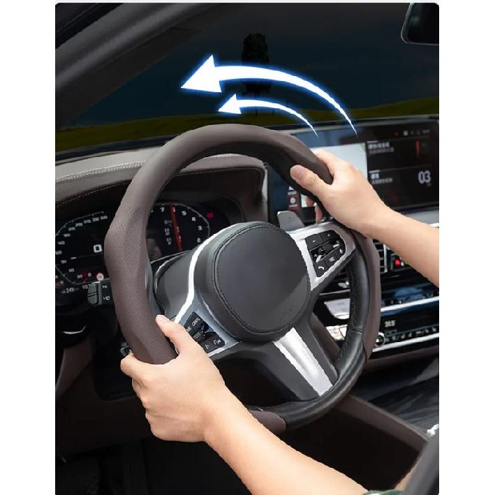 5D Flip Fur Car Steering Wheel Cover for All Seasons Non Slip Sweat Absorbing Breathable Sports Car Steering Covers for BMW