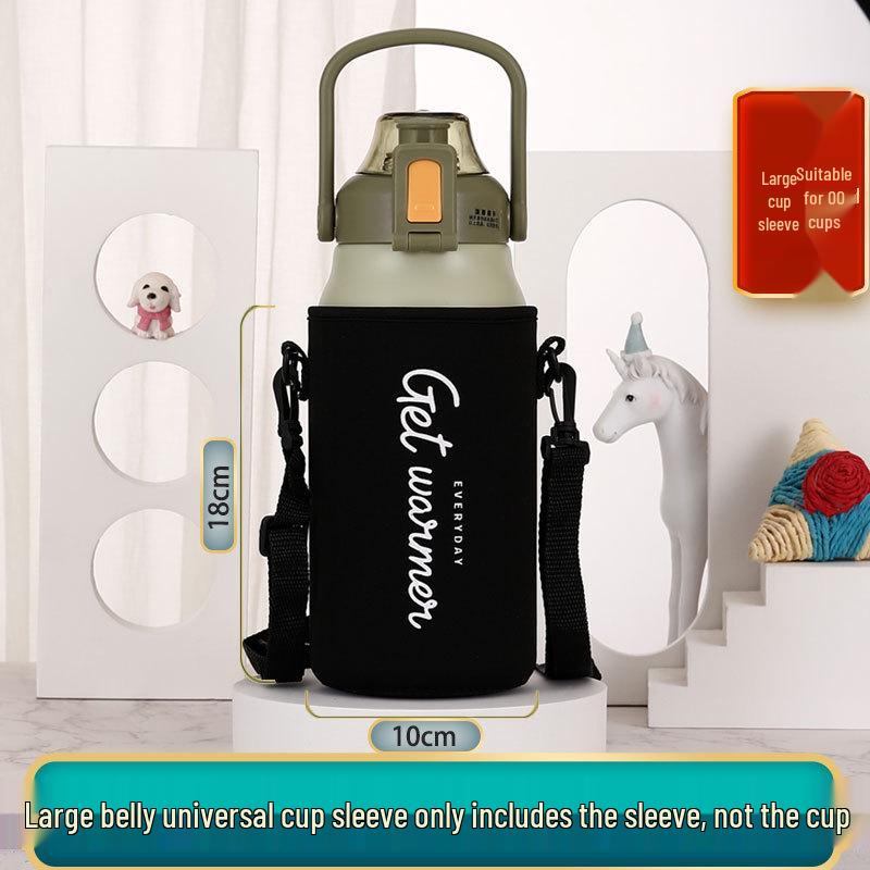 Creative Large Capacity Insulated Cup Sleeve with Wide Crossbody Strap for Kids