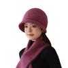 Hat Women'S Middle-Aged And Elderly Knitted Hat Rabbit Fur Velvet Warm Pullover Hat Autumn And Winter Cold-Proof Mother Hat Fashion Shows Small Face