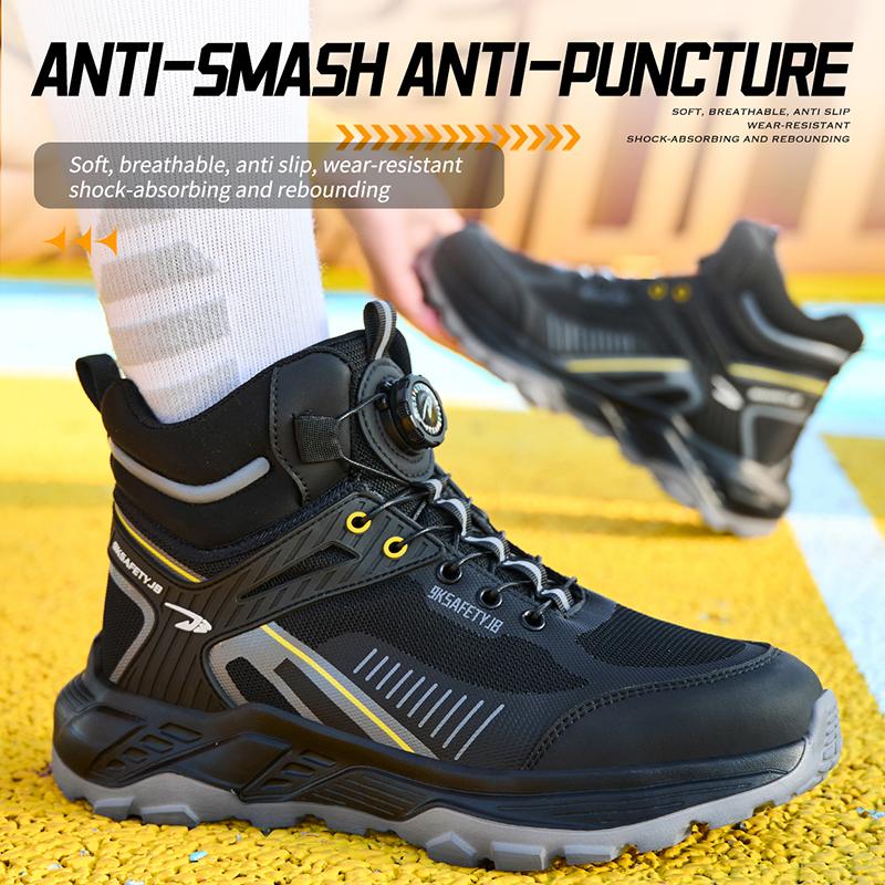 Steel Toe Shoes for Men Women Protective Work Boots Comfortable Work Shoes Puncture Proof Safety Sneakers Indestructible Shoes