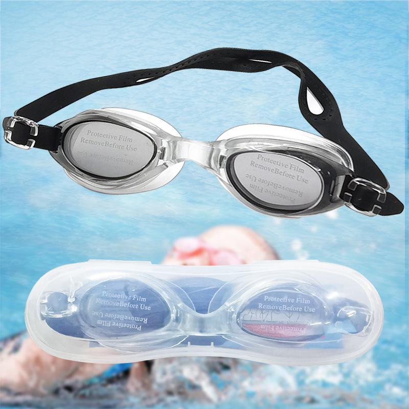 Gogle do pływania w pudełku wodoodporne gogle basen okulary do pływania męskie i damskie gogle do pływania płaskie światło gogle do pływania gogle do nurkowania