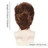 Men Layered Hair with Bangs Short Synthetic Mixed Ruddy Brown Wigs for Male Daily Cosplay Party Heat Resistant Fibre