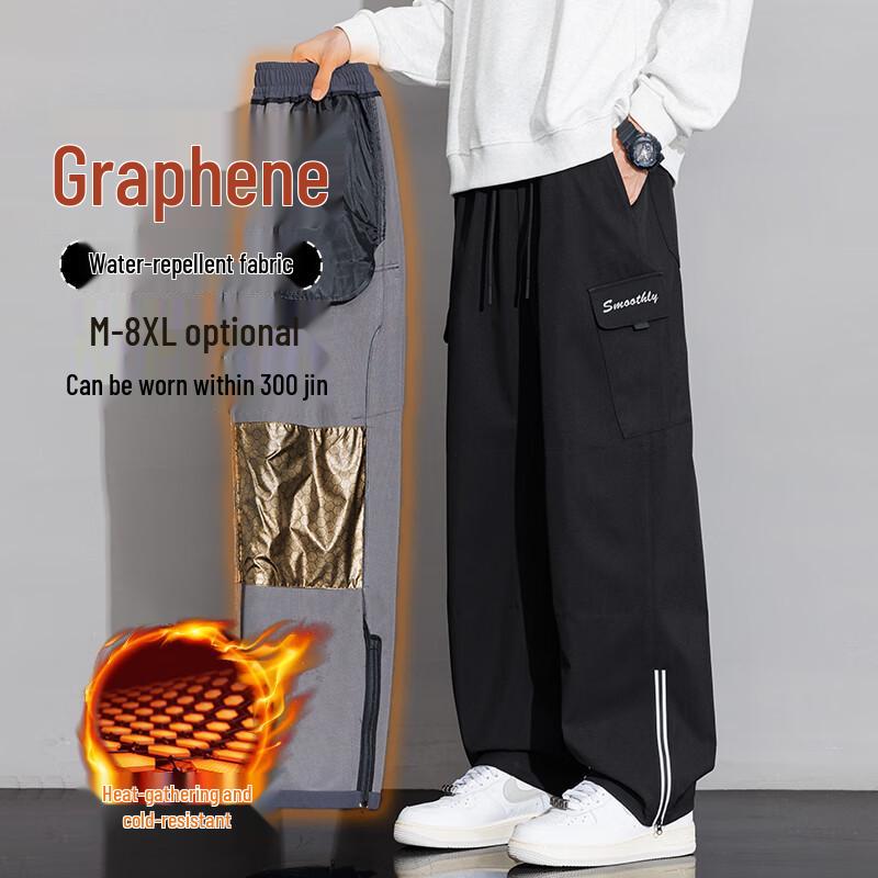 

Top Youth Men s Autumn/Winter 2025 Windproof Straight-Leg Casual Cargo Pants with Graphene Heating 6XL