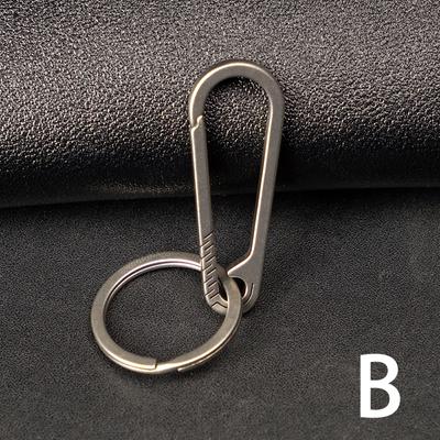 1Pcs Titanium Alloy Keychain Tiranium Buckle Key Ring Car Accessories Titanium Buckles Edc Outdoor Tool