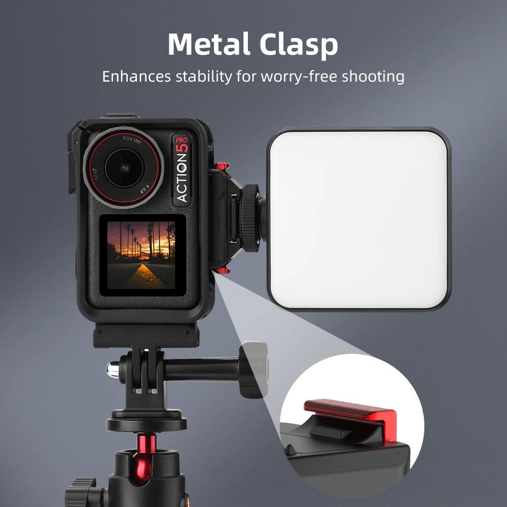 Flymile Camera Adapter Base for DJI Osmo Action 5 Pro/4/3 Magnetic Cold Shoe Gimbal Quick Mount Accessories