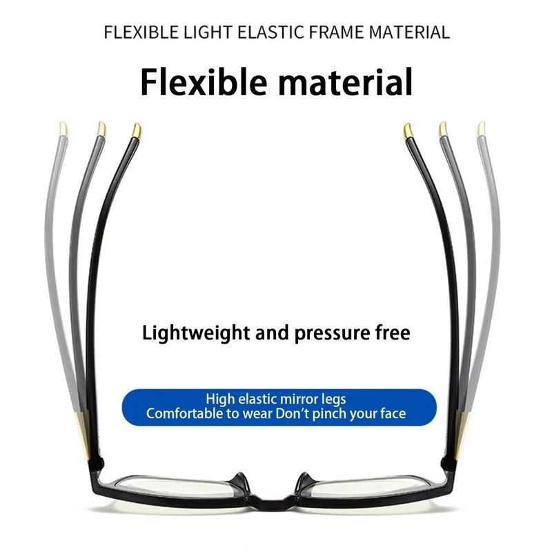Classic Square Frame Anti Blue Light Reading Glasses for Men Women Rectangular Office Presbyopia Eyewear Anti Fatigue