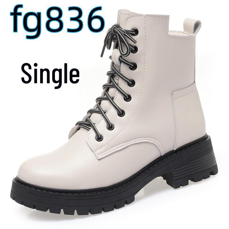 Women s Round Toe Cowhide Cotton Shoes with Side Zipper - Low Heel AutumnWinter Casual Style 38 4098₽