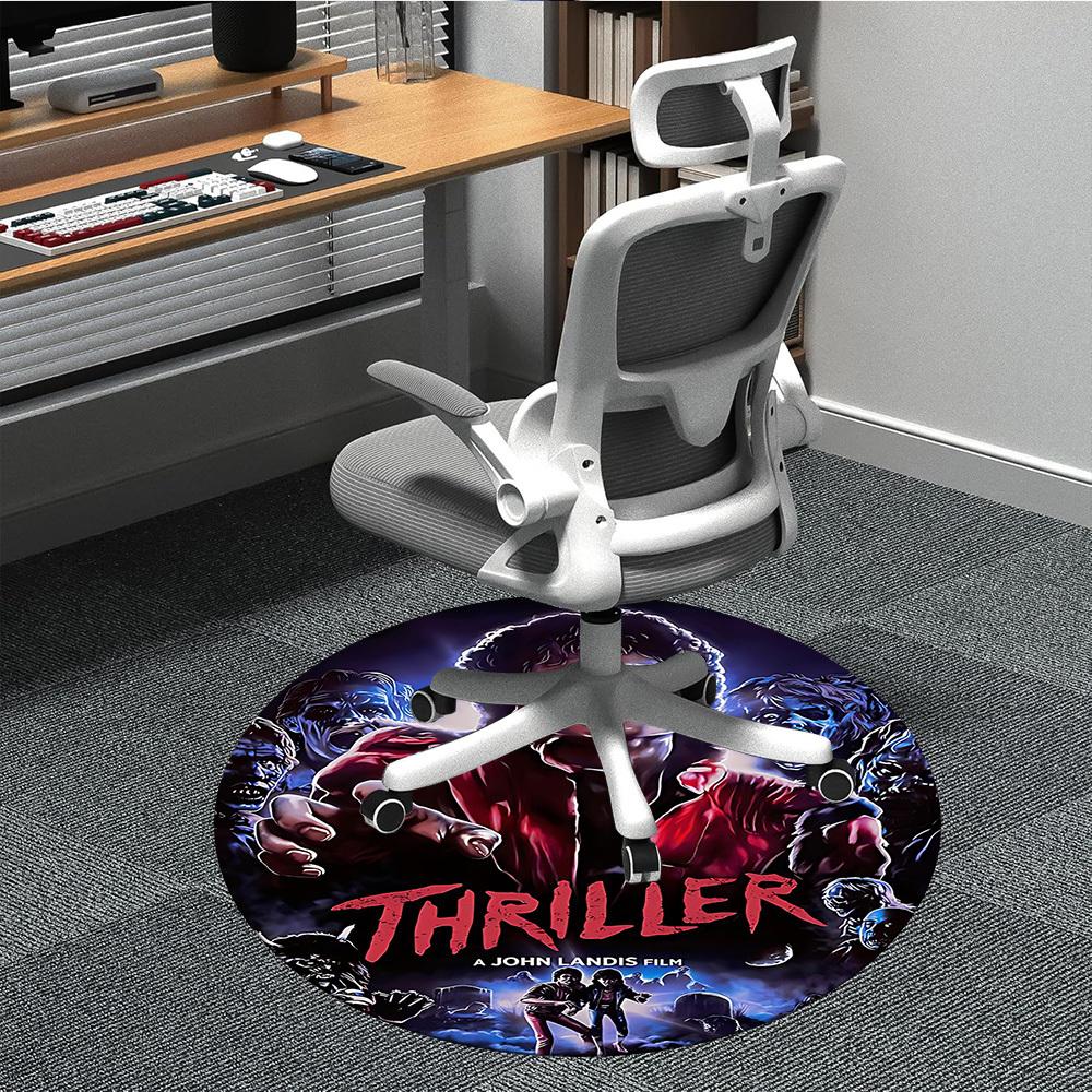 

1PC Dance Michael Jackson Office Round Area Rug, Indoor Mat Suitable For Office, Under Office Chairs Bedroom Living Room Home Decor DT1212038 80cm by 80cm