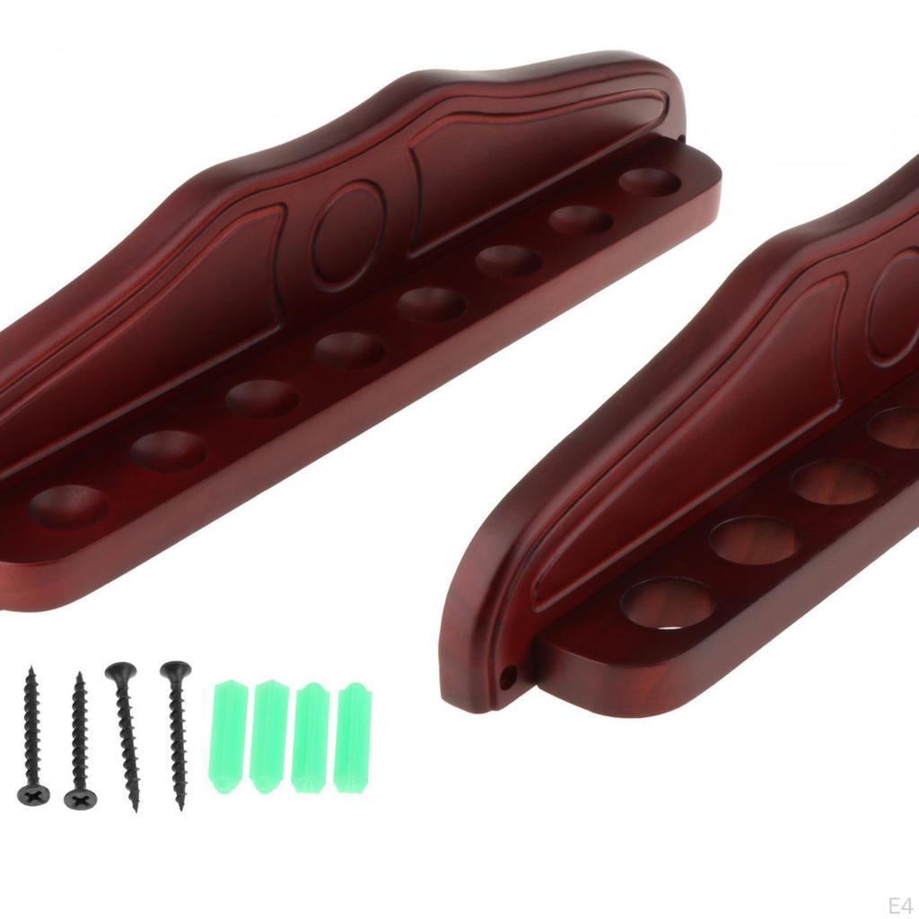 Elegant Wall-Mounted Pool Cue Storage Solution