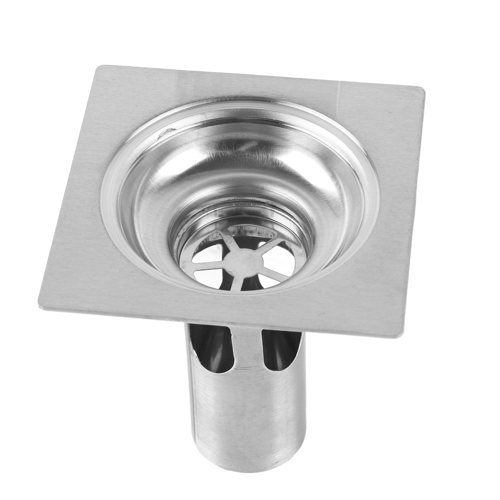 

Floor Drain, Thickened Stainless Steel Home Bathroom Shower Kitchen Floor Drain Waste Grate, Bottom Diameter 3.9cm Celsius 1.54inch, Size 3.86
