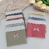 Ins Cute Plaid Coin Purse Sweet Lace Storage Bag Sanitary Napkin Bag High-value Lipstick Cosmetic Bag