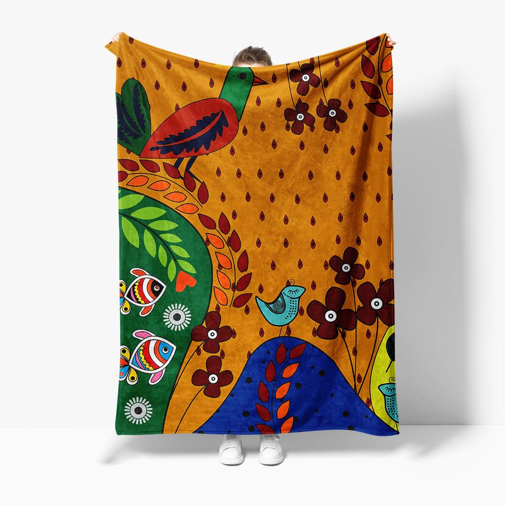

unframed Cute Cartoon Animal Blanket for Kids Girls Boys Soft Plush Throw Sofa Bed Bedding Decorative Gift 75x100cm