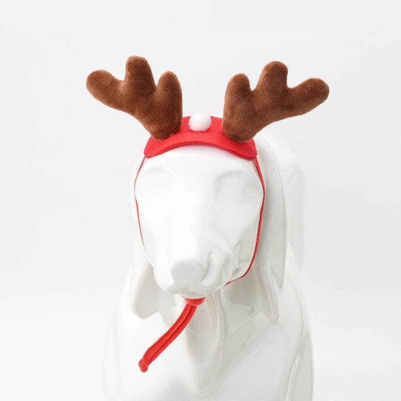 Cat Christmas Headband Dogs Party Costume Dog Headdress Dressing Up Headwear Festival Headpiece Photo Props for Puppy