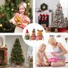 Drawstring Christmas Bags 3piece Cartoon Doll Containers Fabric Christmas Bags For Birthday Kids Holiday Wedding Party Candy