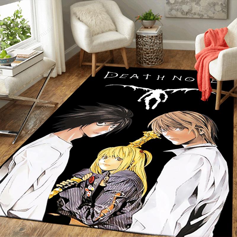 1Pc Death Note Mystery Rug Office Carpet Indoor Outdoor Doormat Nonslip Soft Comfortable Living Christmas Halloween Xmas Gift D92485