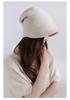 Damen 100% Reines Kaschmir Strickmütze - Lässig, Vielseitig, Einfarbig, Warmes Modeaccessoire