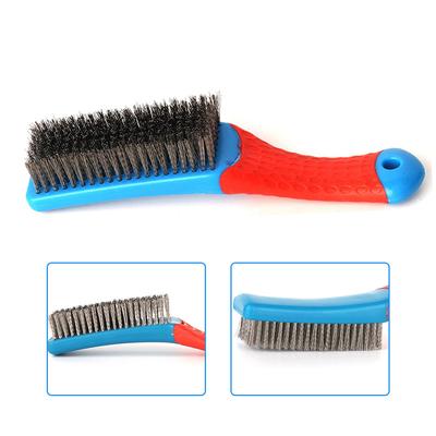 Brosse Métallique Acier Multiusage 160mm Manche Plastique Nettoyage Rouille Nettoyage Cuisine Polissage Nettoyage Rouille Brosse de Nettoyage