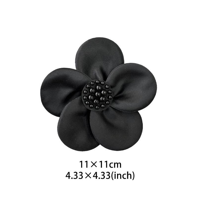 5 Pcs Black White Hand Sewn Colored Ding Cloth With Flower Clothing Patch Diy Clothing Accessories 11Cm