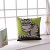 Style Pillowcase Cute Pet Cat Printed Peach Leather Velvet Pillowcase Car Decorative Waist Mat Cover