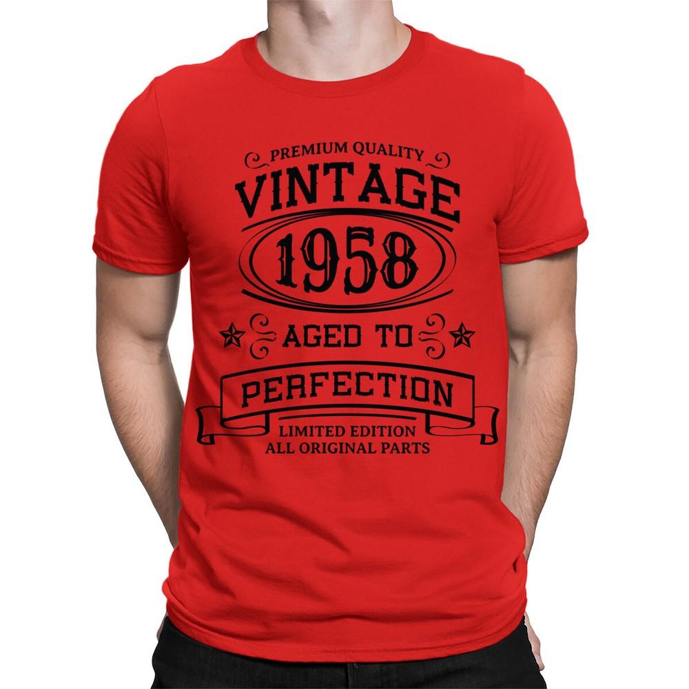 Vintage 1958 Aged To Perfection 68th Birthday Gift Mens Womens TShirts TA10 2XL