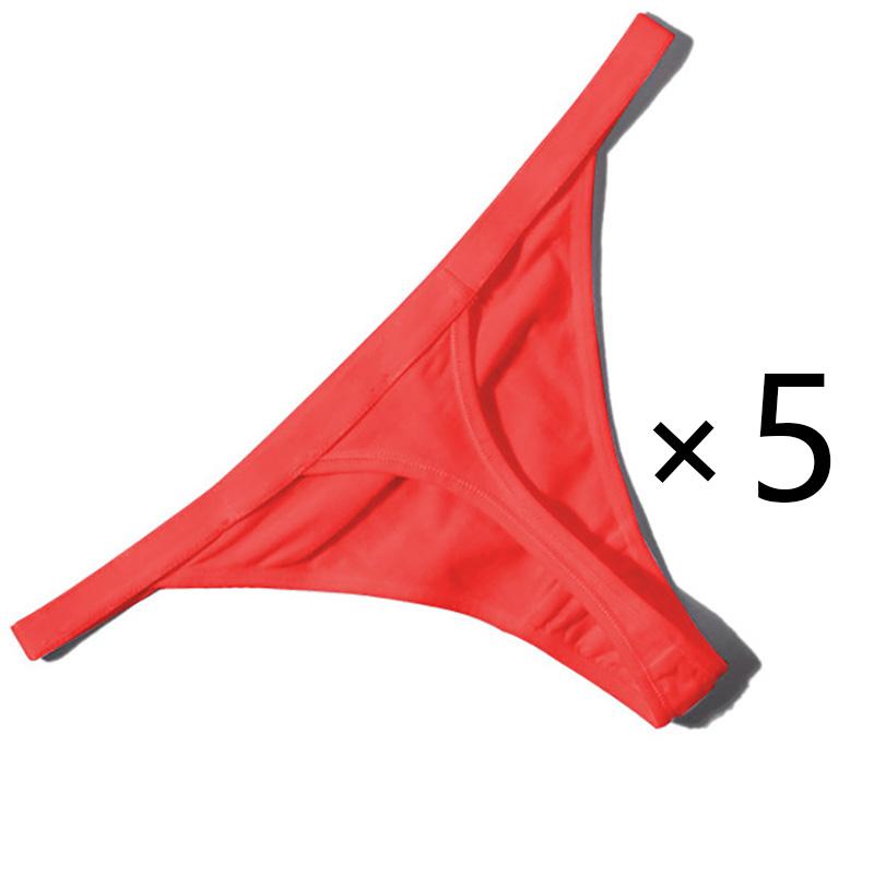 1/5PCS Beautiful Multiple Color Type Sexy Cotton Thong Panties for Lady Girl