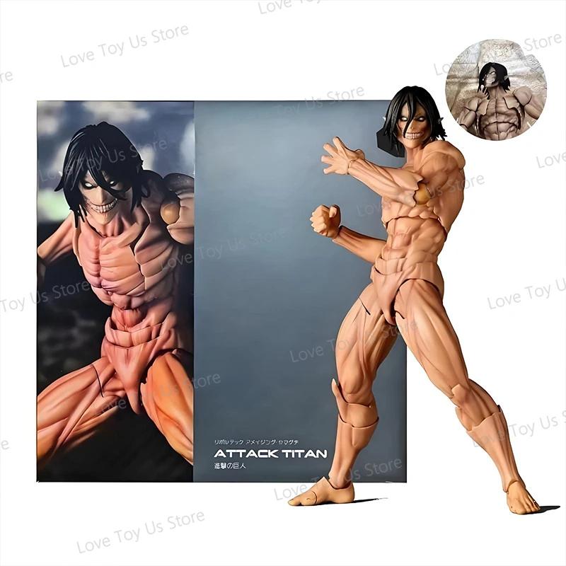 Revoltech Amazing Yamaguchi Attack on Titan Eren Jaeger Eren Yeager Movable POLYVINYL CHLORIDE Action Figure Miniature Playthings Figures Collector