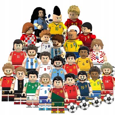 24 PEZZI Giocattolo con Blocchi da Costruzione Giocatore di Calcio Modello Educativo da Assemblare per Bambini
