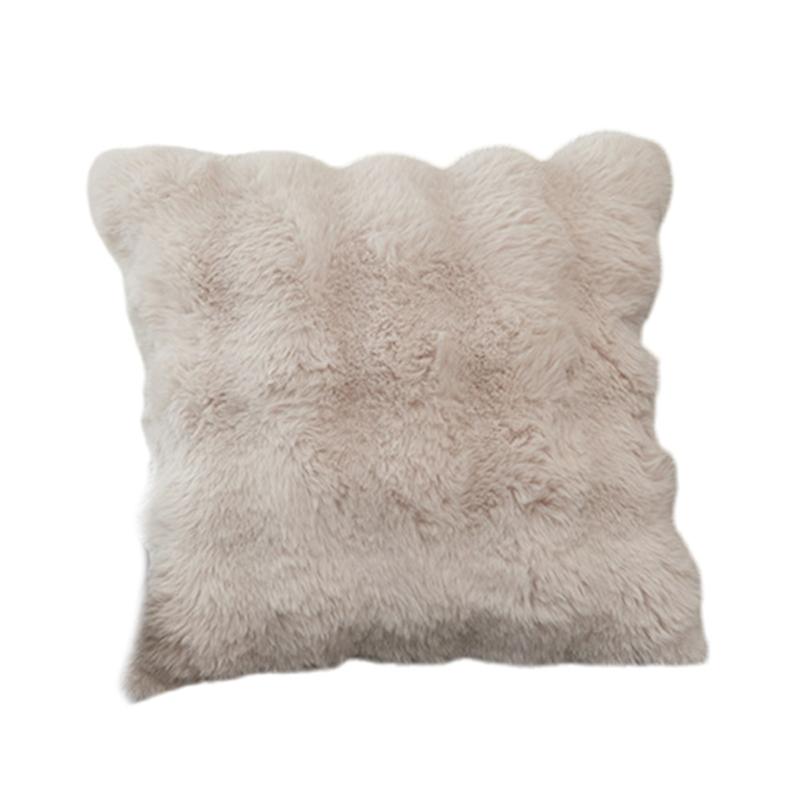 Soft Faux Rabbits Furs Throw Pillow Cover, 3D Soft Plushes Bubble Velvets Cushions Case for Home Decoration
