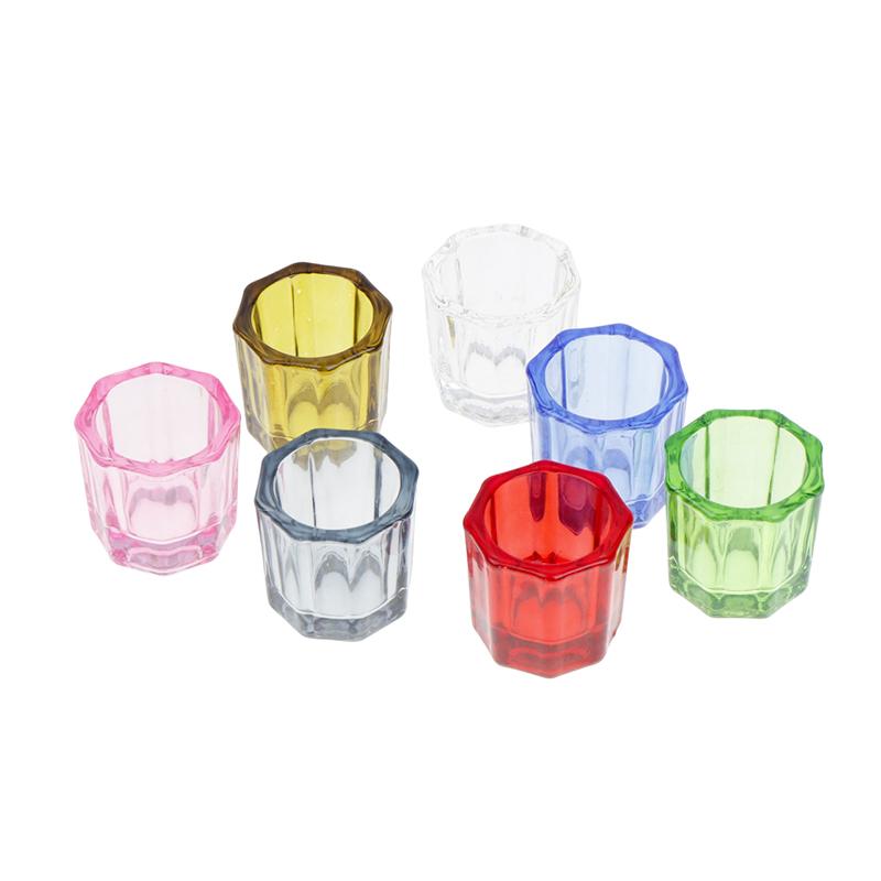 1 pz ciotola per miscelazione in vetro dentale tazza per miscelazione ottagonale per polvere dentale manicure contenitore per miscelazione liquidi strumenti per tazza per miscelazione