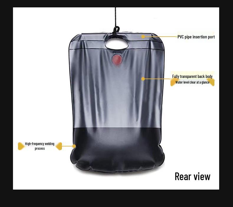 Thickened Portable Solar Shower Bag for Camping and Outdoor Water Storage