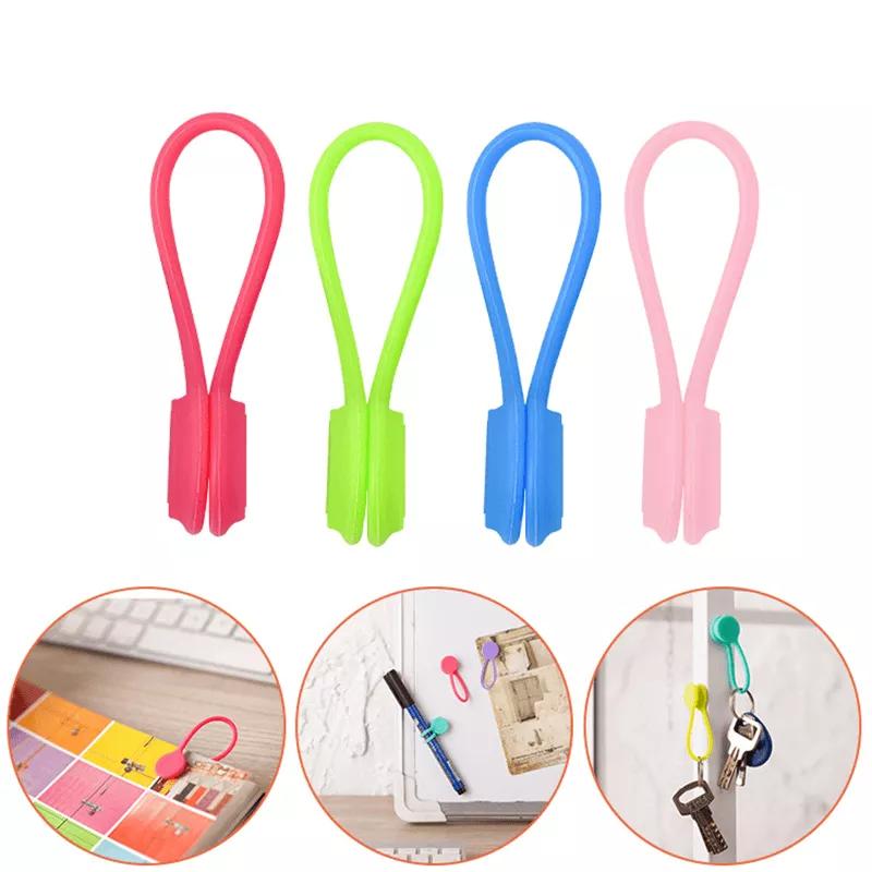 10Pcs Magnetic Silicone Earphone Cord Winder Cable Holder Multifunction Home Office Headphones USB Cable Wire Organizer Accessories