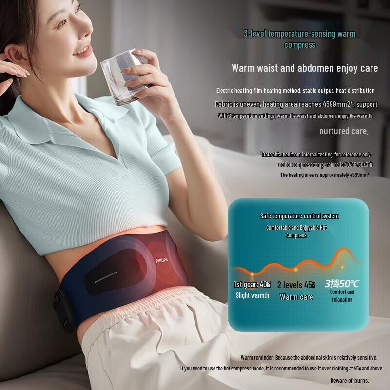 Philips Smart Waist & Abdominal Massager with Heat CN plug (adapter included)