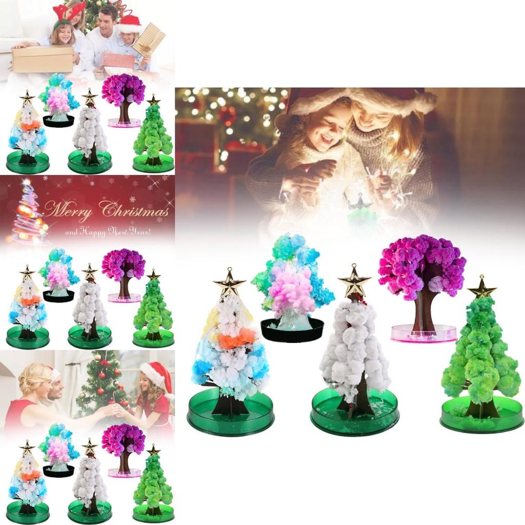 Colorful And Interactive 15cm Christmas Tree Toy With Snowflake Crystals For Children