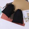 Black Velvet Jewelry Storage Drawstring Bag for Jewelry and Earphones