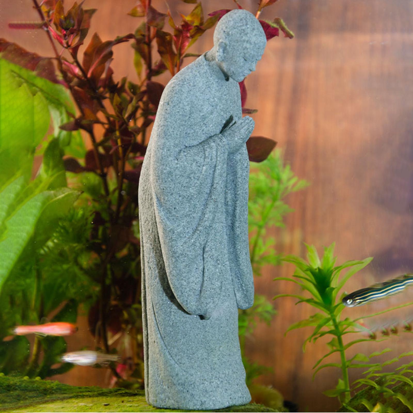 

Fish Tank Buddha Sculpture Home Decor , Fairy Garden Use Underwater Landscape