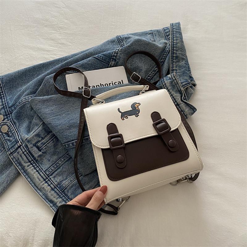 Fashionable Minimalist Backpack For College Students Stylish Unique Design 2024 Black White Blue Brown Colors