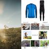 Wisdom Leaves Men's Long Sleeve Cycling Jersey Set, 3 Colors (Navy 1, XXL)