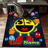 Custom Name Pac Game Rug - Decorative Non-slip Carpet With YourName For Bedroom Or Office Perfect Gift For Family And Friends