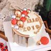 Gold & Silver Ball Cake Decoration Set, 3cm Beads for Dessert Table Decor