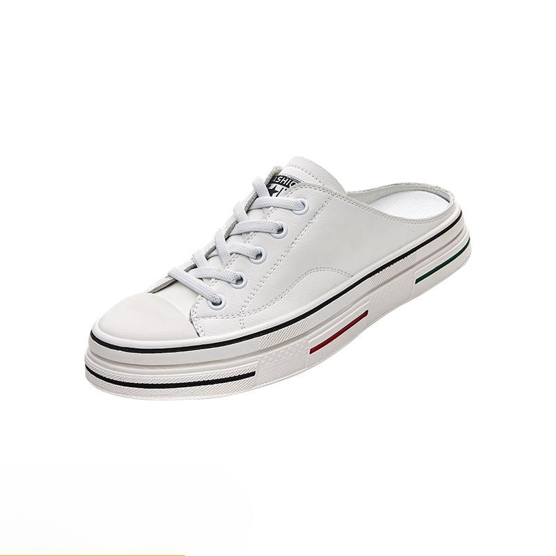 

Новый стиль женских туфель для ленивых, полуподдерживающие плоские шлепанцы 40 бежевый